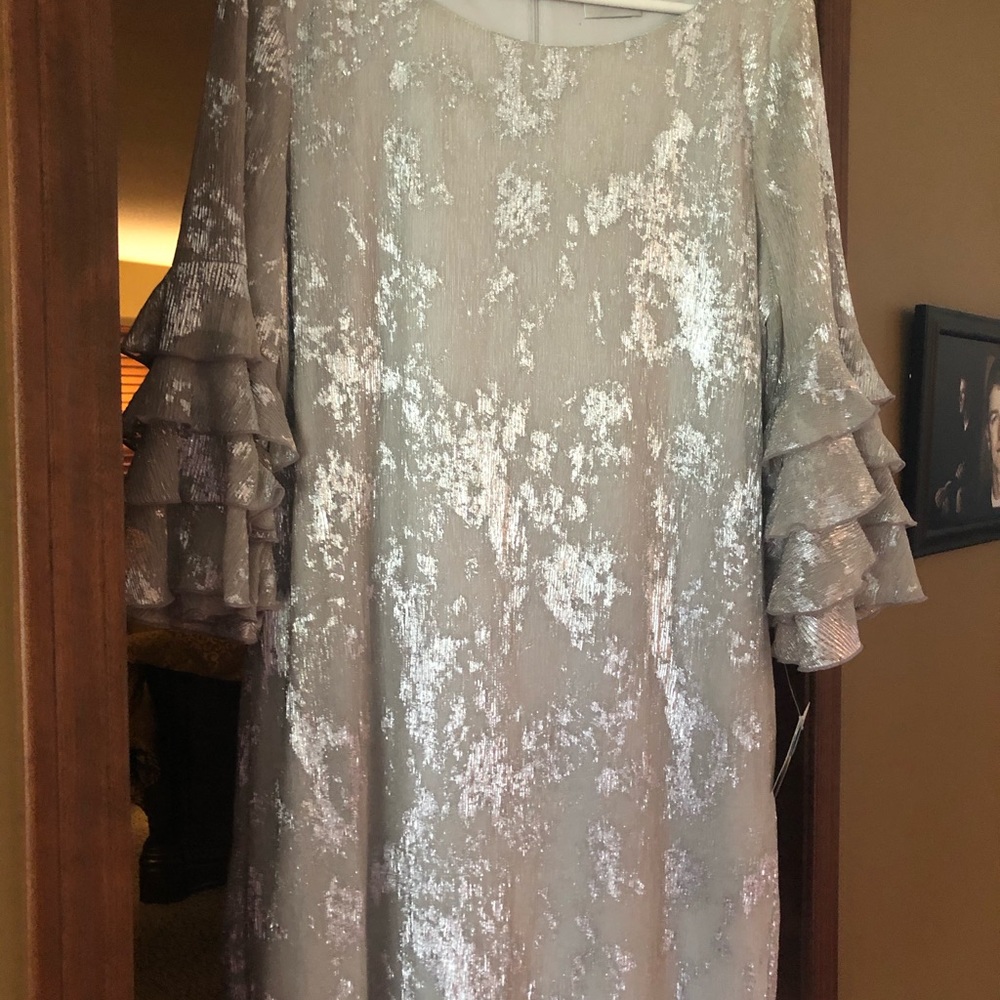 Silver Shift Dress